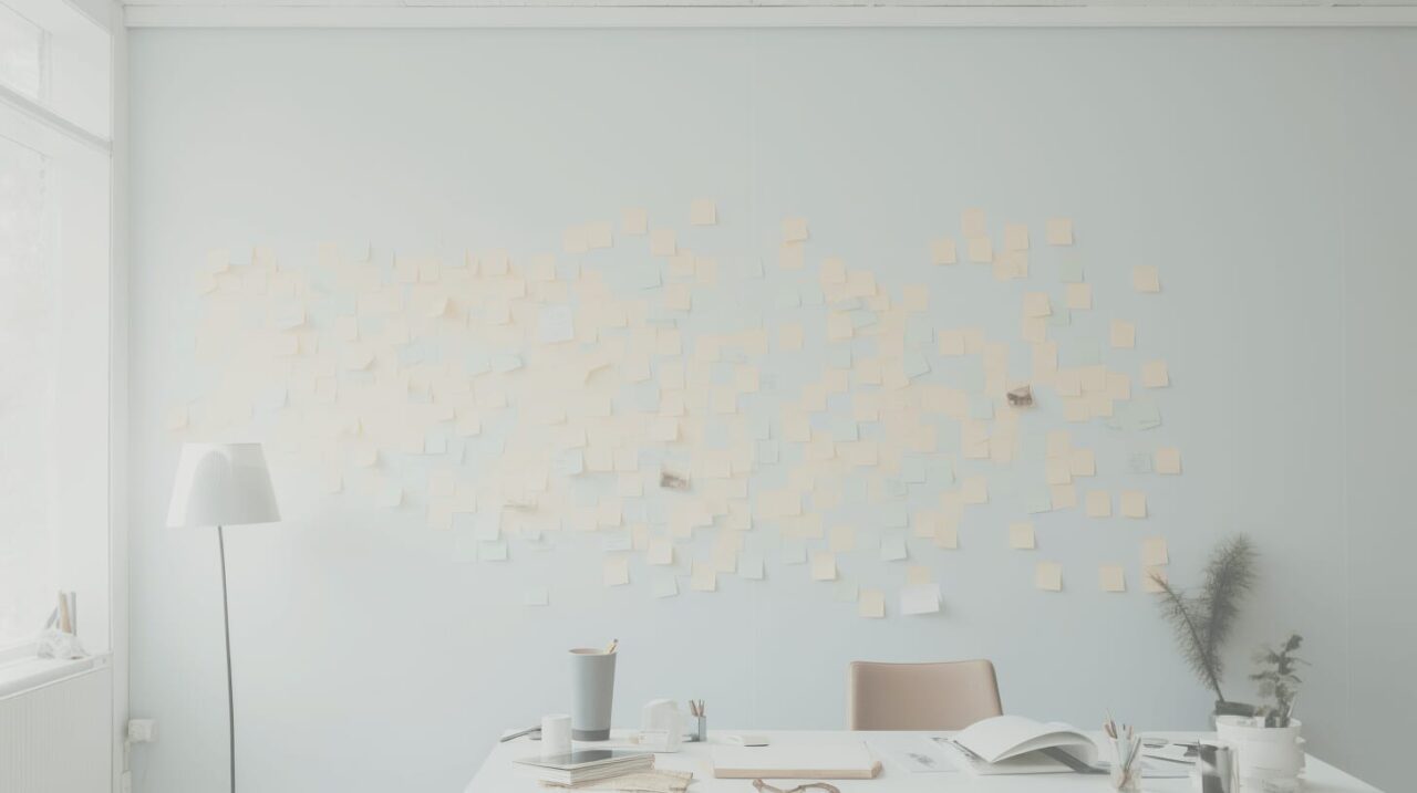 起業 アイデアを整理する付箋