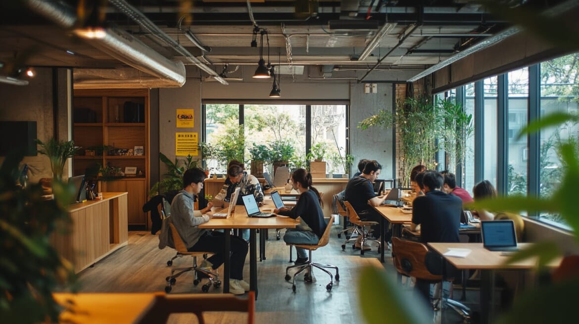 春日井のコワーキングスペースRoom8でのAIコミュニティ活動イメージ