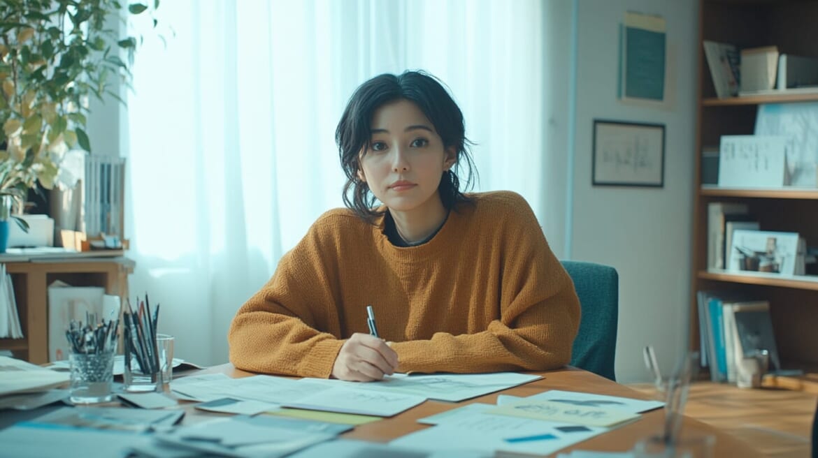 起業の目的を明確にするためにビジネス計画を練る起業家