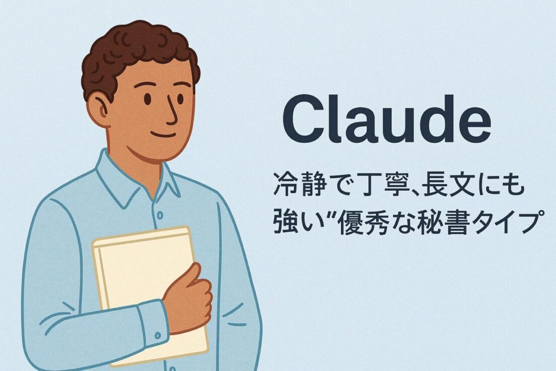 Claude：冷静で丁寧、長文にも強い“優秀な秘書タイプ”