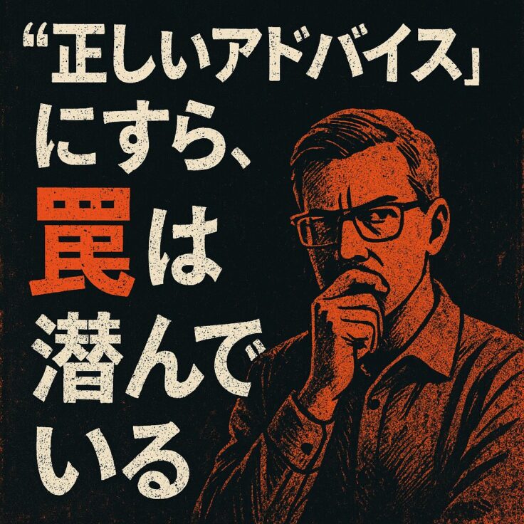 “正しいアドバイス”にすら、罠は潜んでいる