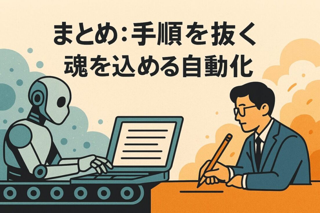 まとめ：手を抜かずに、手順を抜く。それが"魂を込める自動化"
