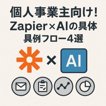 個人事業主向け！Zapier × AIの具体フロー4選