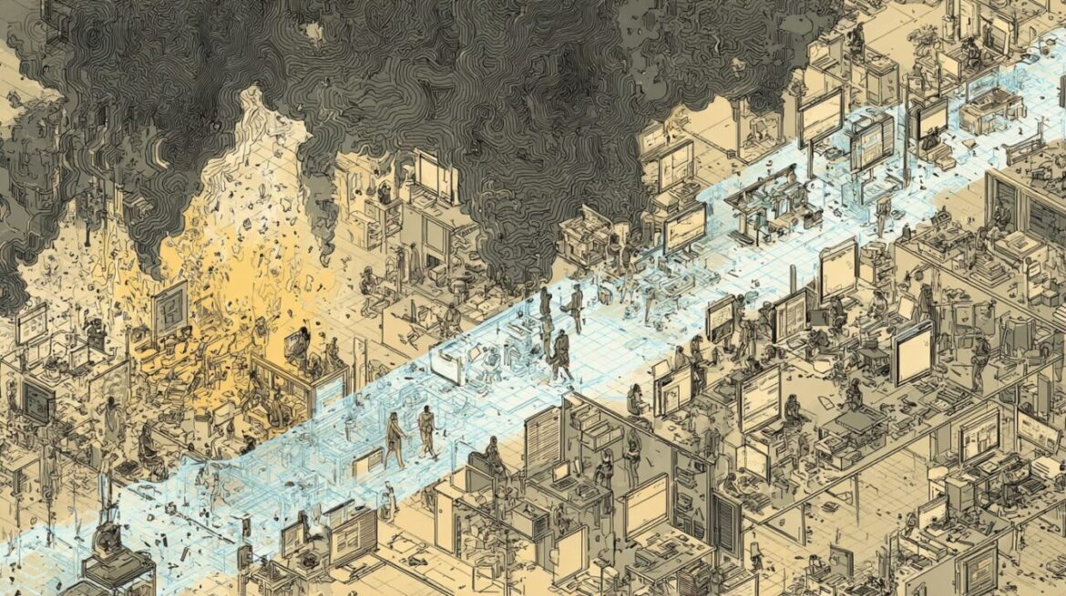 陳腐化のスピード感に翻弄される現場まとめイラスト