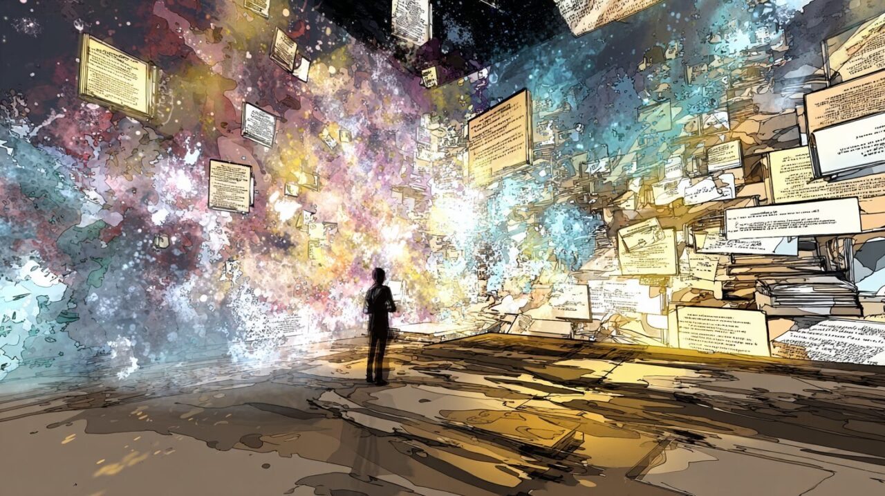 体験型の資料をイメージしたデジタル表現