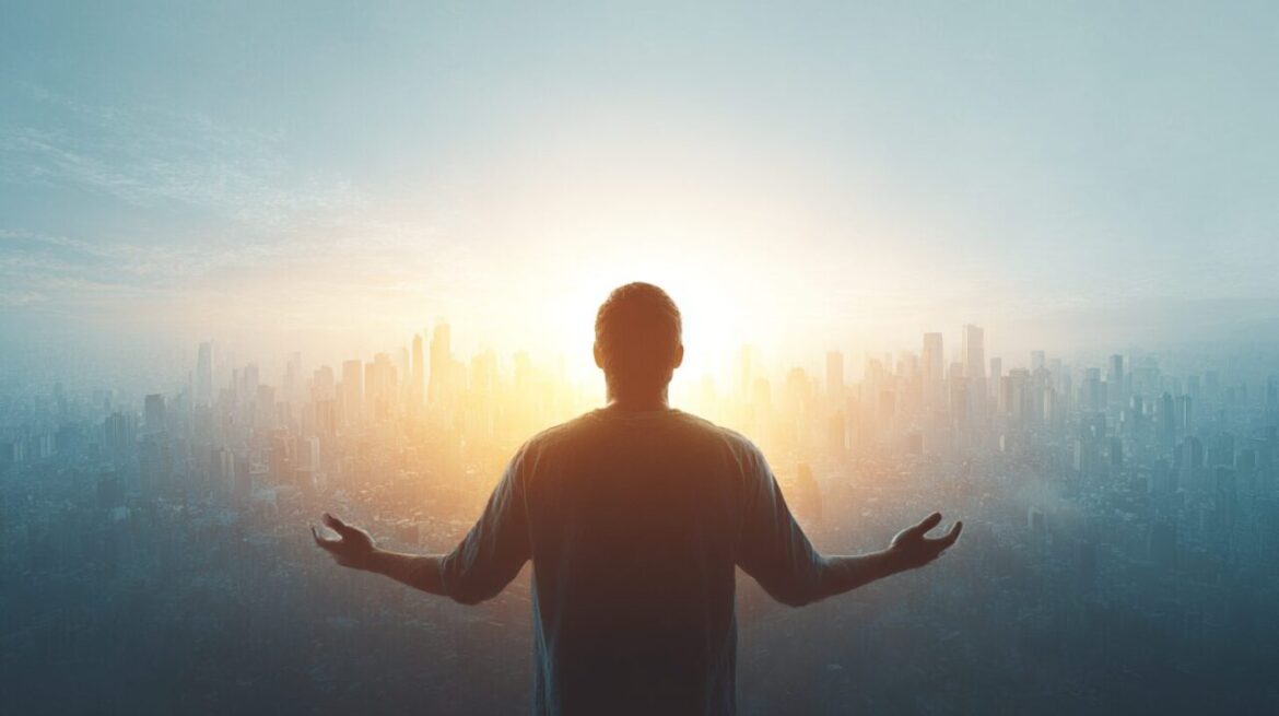 支配から信頼への転換を象徴するENTJリーダーの夜明けのシーン