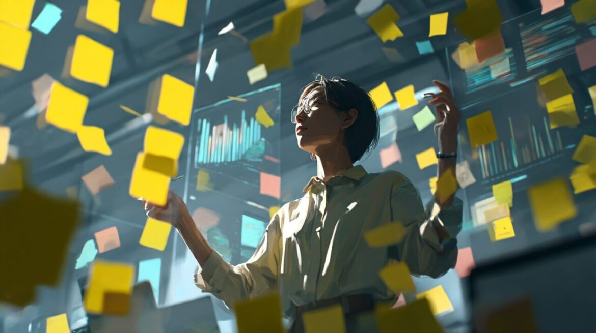 試行を重ねながら素早く行動を最適化していくENTP起業家を描いたイラスト