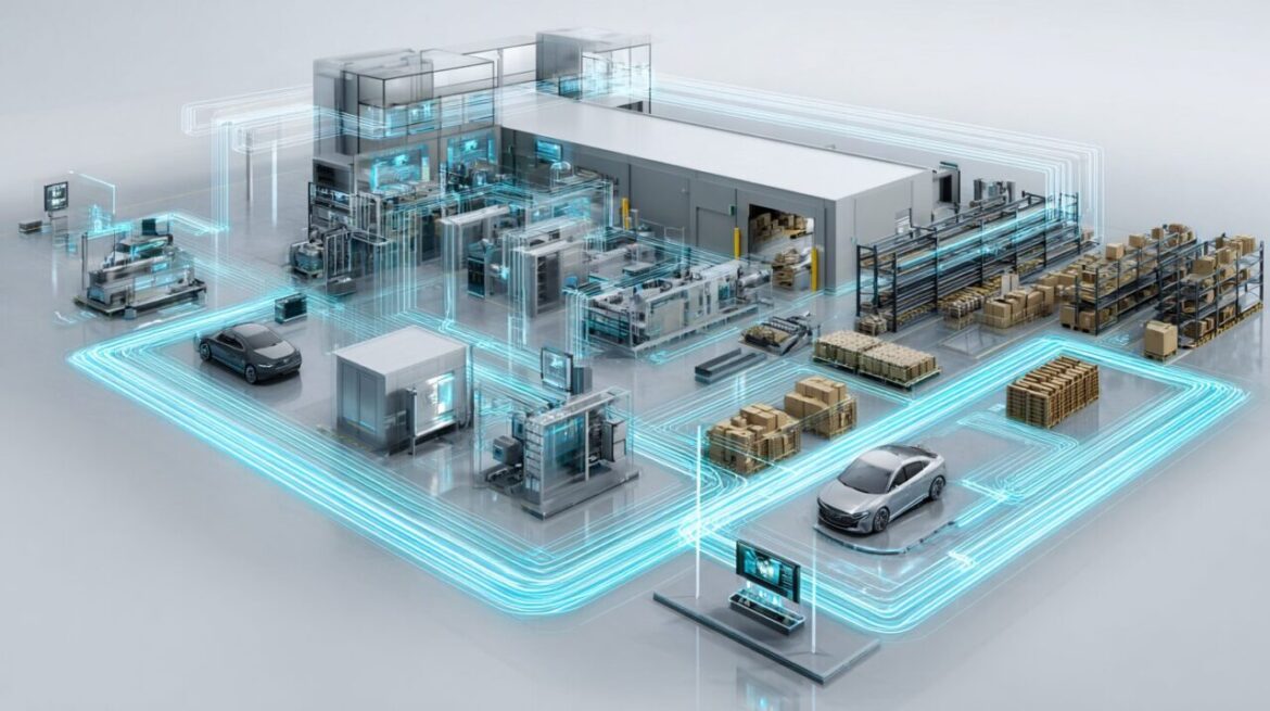 トヨタのジャストインタイム生産方式とコンテキスト管理の類似性を示す図。在庫過多と適切な在庫管理の対比