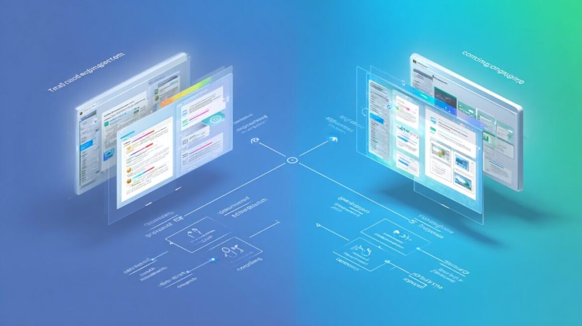 プロンプトエンジニアリングとコンテキストエンジニアリングの比較図。左側に単一の入力、右側に複数の情報源からAIへの流れを示す